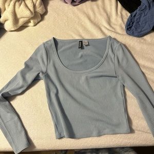 Blue sweater, tight fitted small